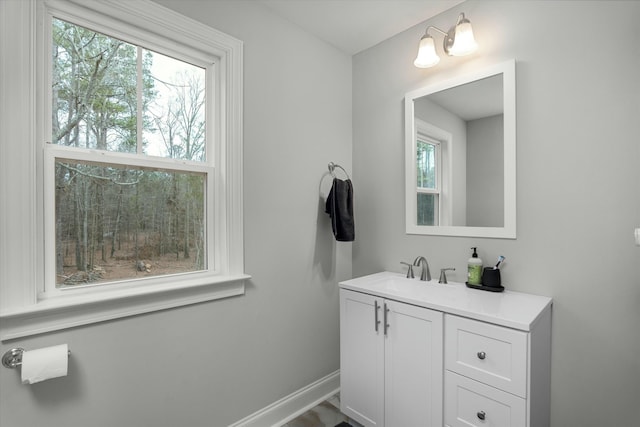 bathroom with vanity