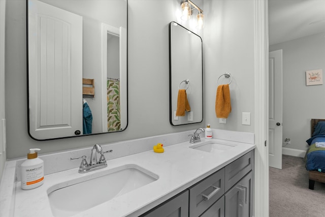 bathroom with vanity