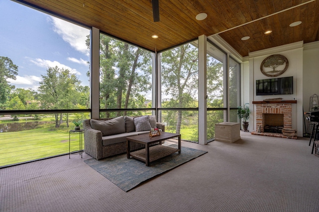 188 Lagoon Dr, Clarks Hill, SC 29821 - sunroom / solarium featuring an outdoor living space with a fireplace