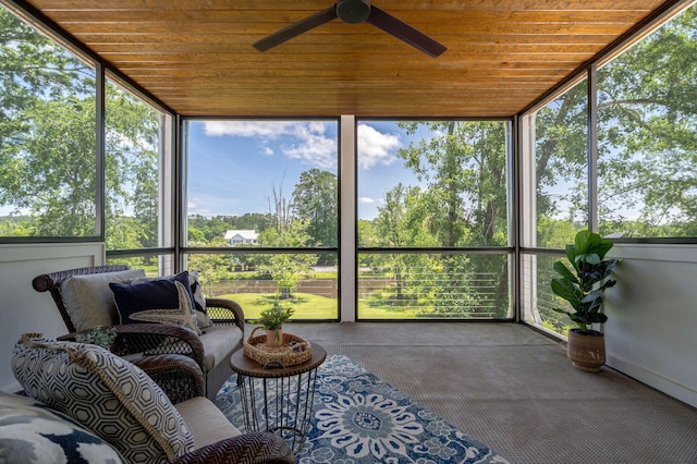 188 Lagoon Dr, Clarks Hill, SC 29821 - sunroom featuring a ceiling fan