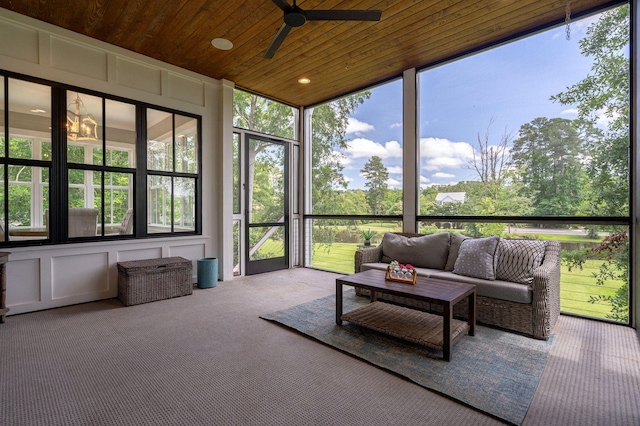188 Lagoon Dr, Clarks Hill, SC 29821 - sunroom / solarium featuring ceiling fan and outdoor lounge area