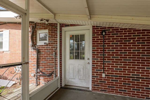 view of doorway to property