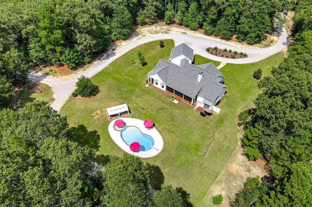 1370 Deerwood Cir, Stapleton, GA 30823 - bird's eye view of a pool