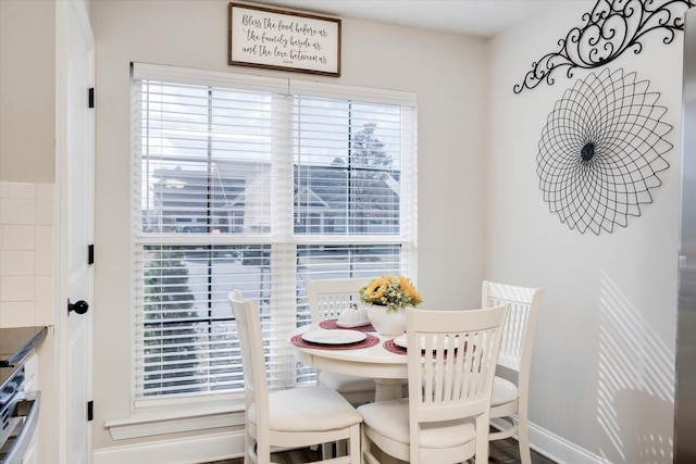 view of dining space