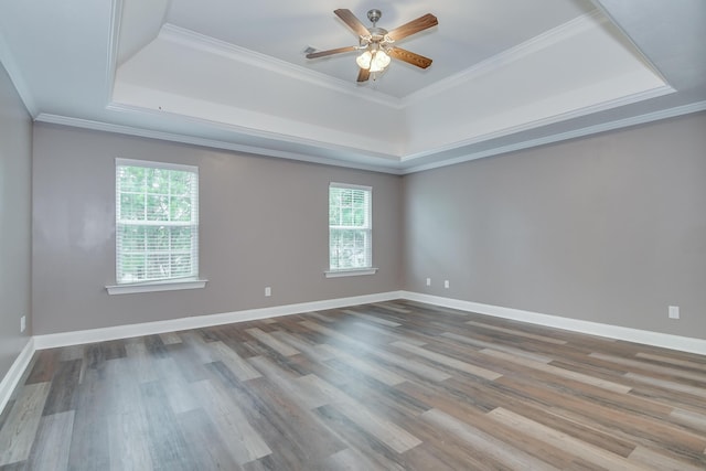 809 Richards Ct, Grovetown, GA 30813 - spare room with a raised ceiling, healthy amount of natural light, wood finished floors, and ornamental molding