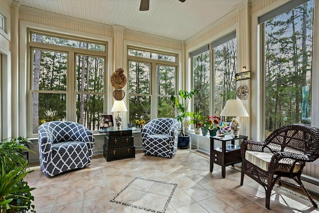 view of sunroom