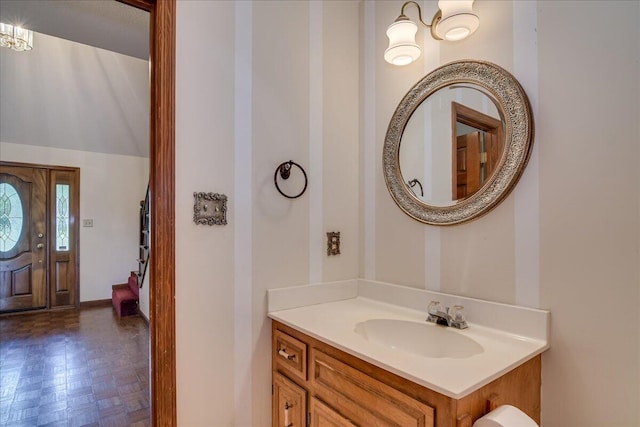 bathroom with vanity