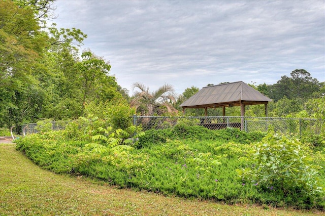 view of yard featuring a gazebo