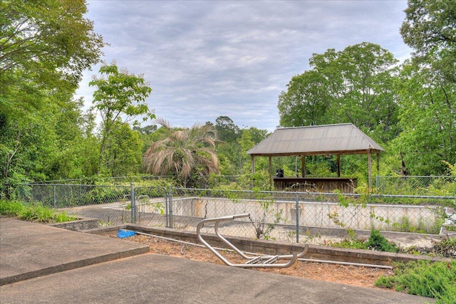 view of yard with a gazebo