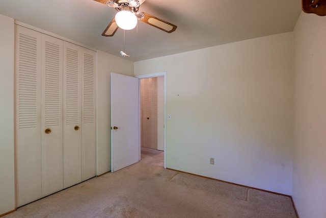 3437 Rushing Rd, Augusta, GA 30906 - unfurnished bedroom featuring baseboards, ceiling fan, light carpet, and a closet