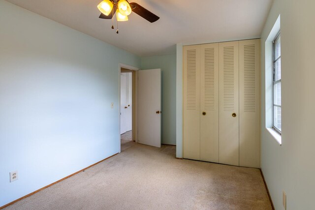 3437 Rushing Rd, Augusta, GA 30906 - unfurnished bedroom with carpet floors, a ceiling fan, and a closet