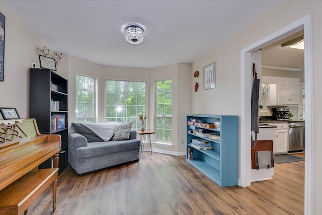 864 Chase Rd, Evans, GA 30809 - living area featuring wood finished floors, healthy amount of natural light, and baseboards