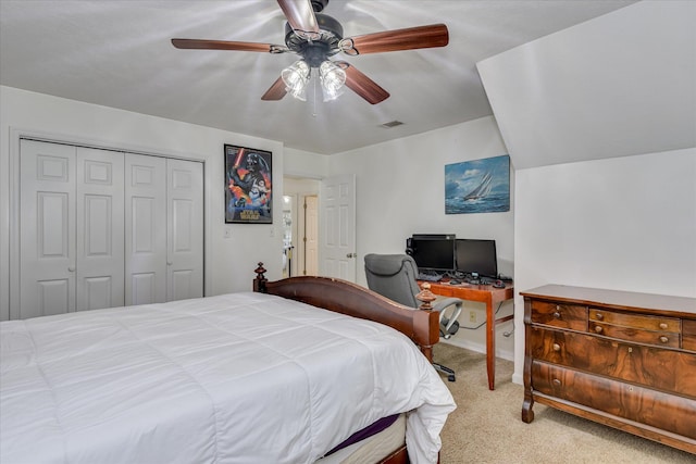 864 Chase Rd, Evans, GA 30809 - carpeted bedroom featuring a closet, ceiling fan, baseboards, and a desk