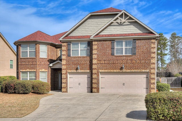 view of front of home featuring a garage