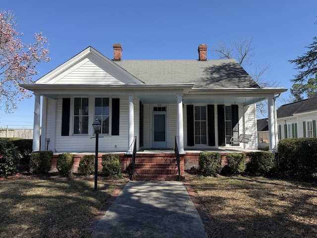 view of front of home with a porch