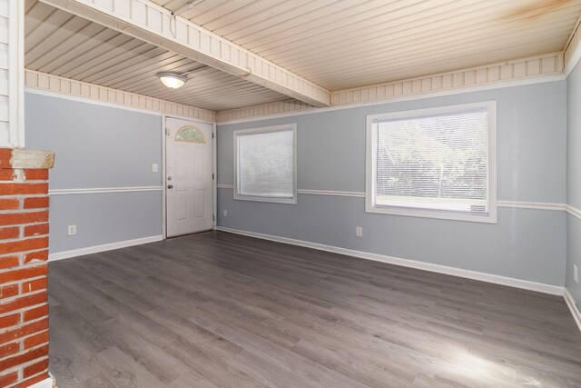 2383 Wheeless Rd, Augusta, GA 30906 - unfurnished living room with plenty of natural light and dark wood-type flooring