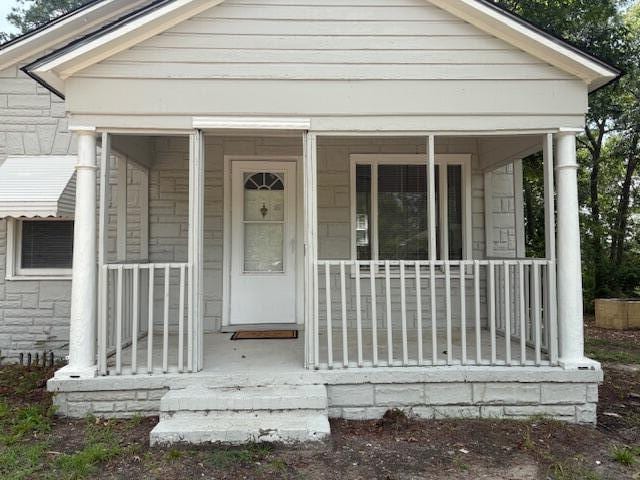 2315 Ridge Rd, Augusta, GA 30906 - view of front of house with covered porch and stone siding
