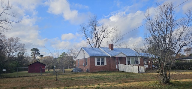 exterior space with a lawn