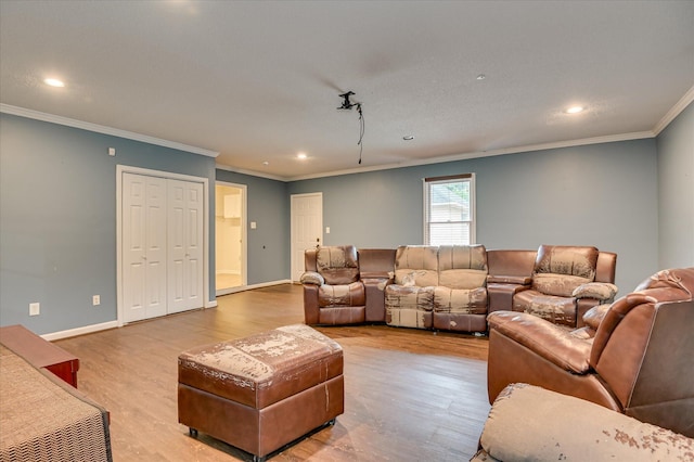 3129 Goolsby Rd, Blythe, GA 30805 - living area with recessed lighting, crown molding, and wood finished floors