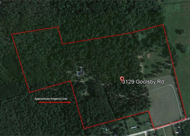 3129 Goolsby Rd, Blythe, GA 30805 - map / location featuring property boundaries highlighted