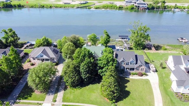 114 Altamaha Dr, North Augusta, SC 29841 - aerial perspective of suburban area with a large body of water
