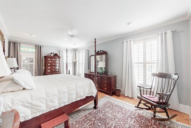 114 Altamaha Dr, North Augusta, SC 29841 - bedroom with ornamental molding and light wood-type flooring