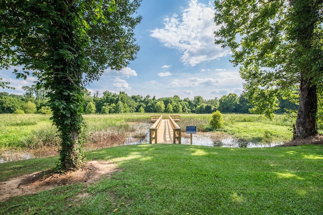 114 Altamaha Dr, North Augusta, SC 29841 - view of green lawn featuring a water view