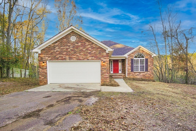 view of front of house featuring a garage