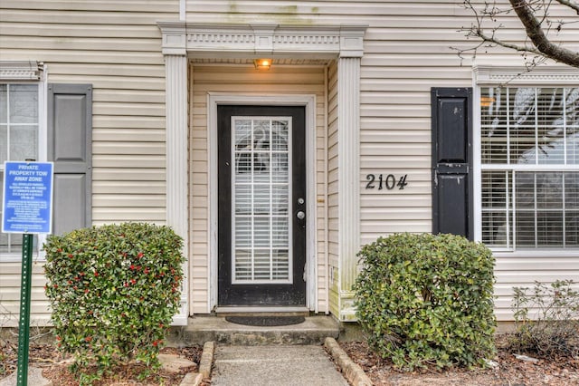 view of doorway to property