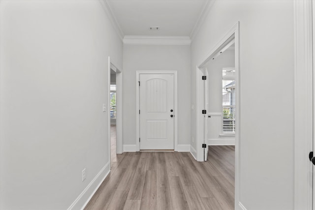 751 Bancroft Dr, Grovetown, GA 30813 - foyer entrance with plenty of natural light, crown molding, and light wood-style flooring