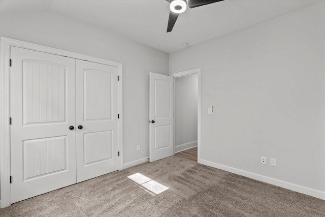 751 Bancroft Dr, Grovetown, GA 30813 - unfurnished bedroom with carpet flooring, a closet, and a ceiling fan
