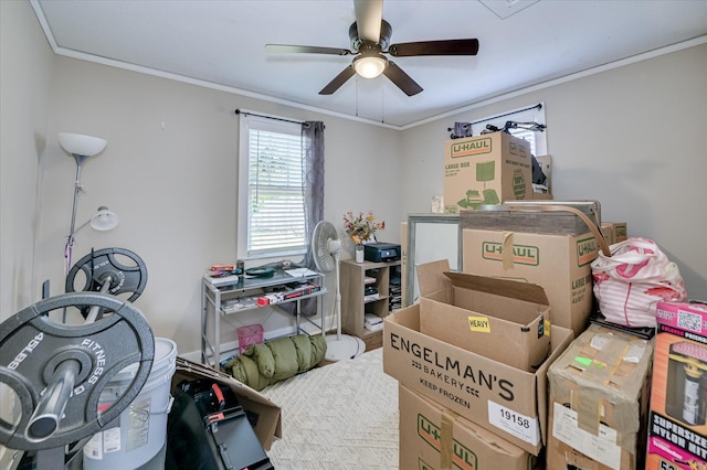 501 Beaufort Dr, Augusta, GA 30904 - storage featuring ceiling fan