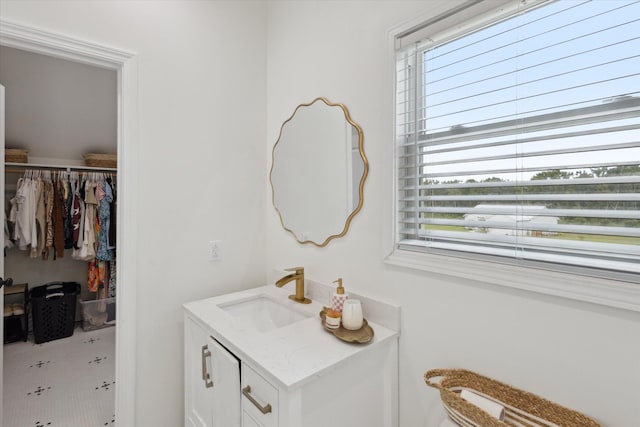 1513 Paris Ave, Swainsboro, GA 30401 - bathroom featuring vanity, healthy amount of natural light, and a spacious closet