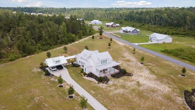 1513 Paris Ave, Swainsboro, GA 30401 - view from above of property with a forest