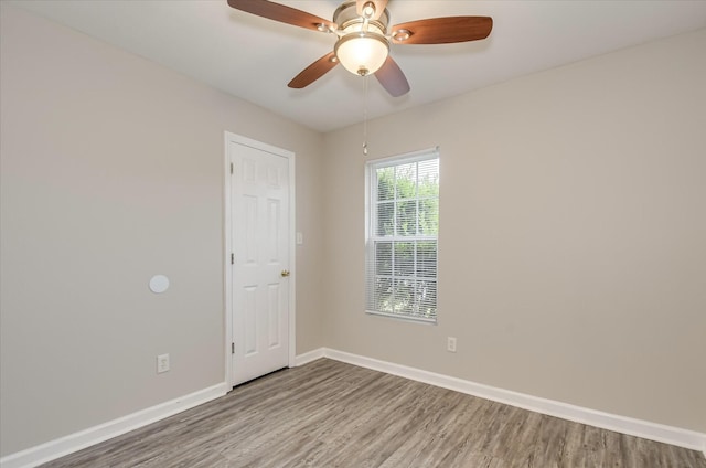 1907 Lobelia Ln, Augusta, GA 30906 - empty room with wood finished floors, baseboards, and a ceiling fan