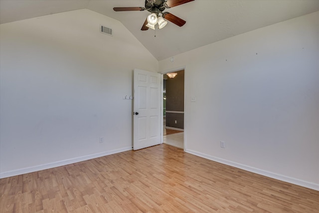 4506 Marthas Way, Grovetown, GA 30813 - empty room with a ceiling fan, light wood finished floors, and high vaulted ceiling