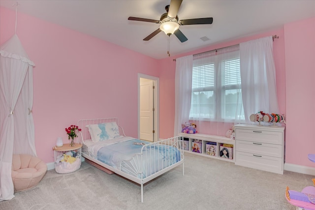 635 River Oaks Ln, Evans, GA 30809 - bedroom featuring light colored carpet and ceiling fan