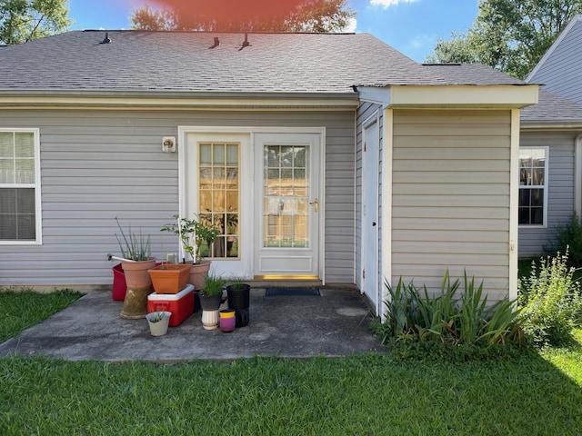 1036 Old Marks Dr, Augusta, GA 30909 - back of property featuring a patio area and roof with shingles