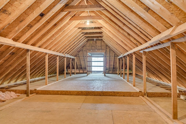 view of attic