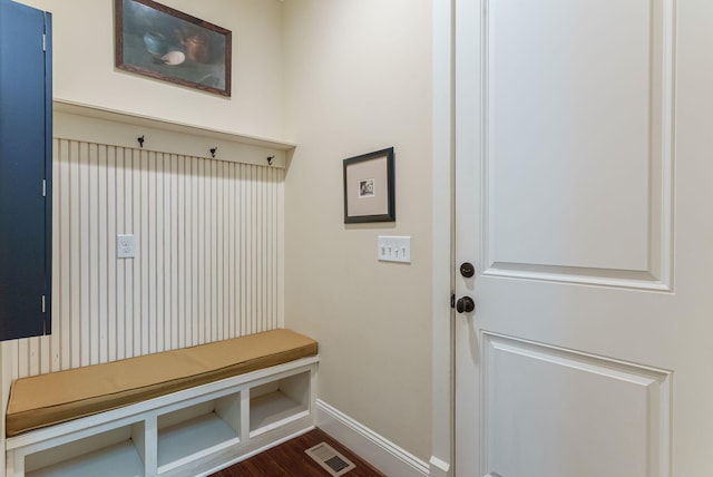 3820 Blue Springs Trce, Evans, GA 30809 - mudroom featuring baseboards and dark wood-style flooring