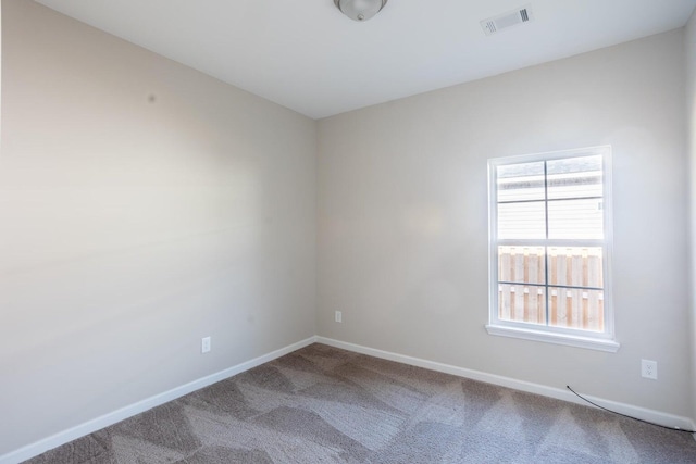 view of carpeted spare room