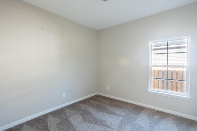 view of carpeted spare room