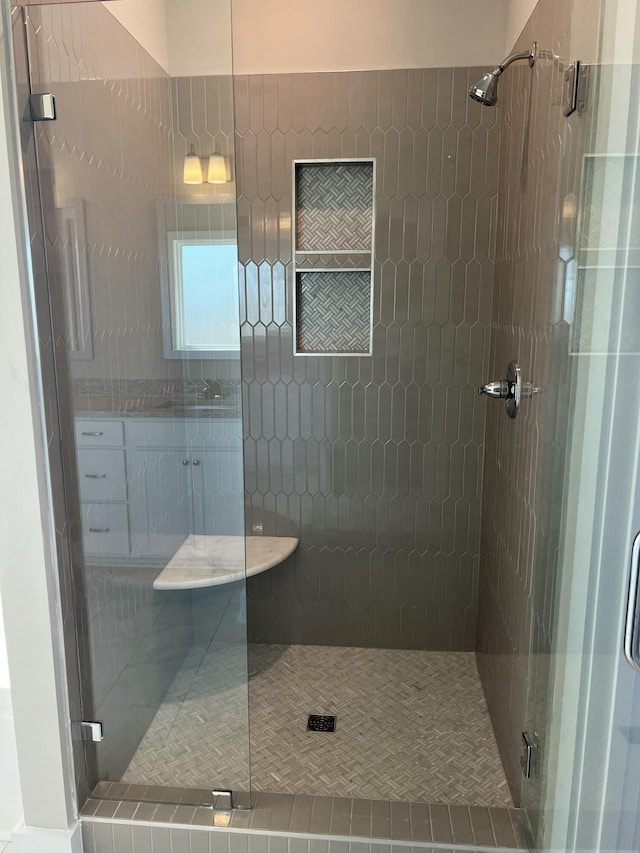 bathroom with walk in shower