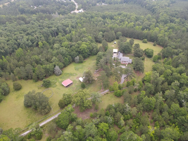 711 Augusta St, Mccormick, SC 29835 - aerial view of property and surrounding area featuring a forest and rural landscape