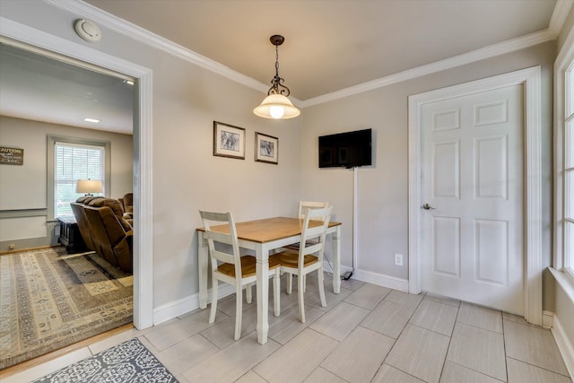 711 Augusta St, Mccormick, SC 29835 - dining space with baseboards and ornamental molding
