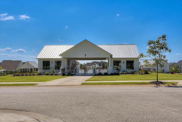 view of property featuring a carport and fence