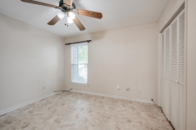 20 Teal Ct, North Augusta, SC 29841 - unfurnished bedroom featuring baseboards, a ceiling fan, and a closet