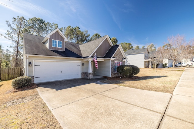 view of front facade with a garage