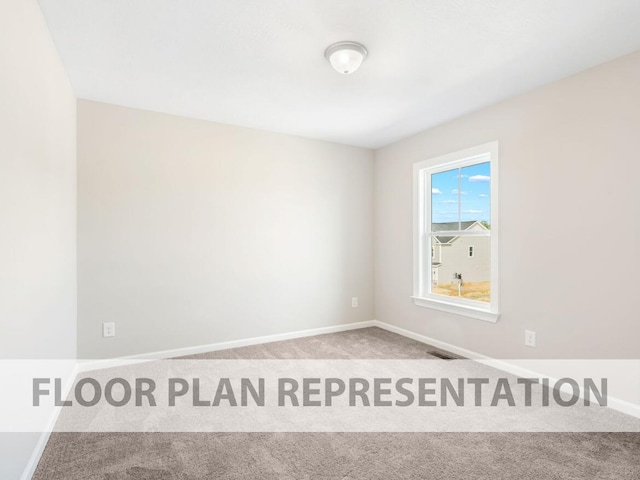 view of carpeted empty room