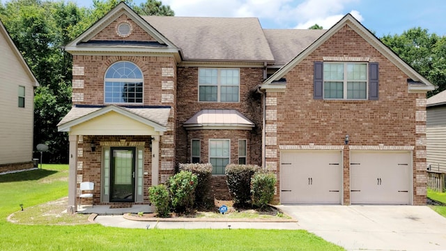 1139 Prides Xing, Aiken, SC 29801 - view of front of house with brick siding, concrete driveway, a garage, and a shingled roof